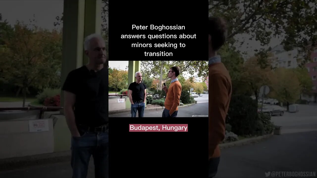 Peter Boghossian gives HIS stance on child sex changes #transkids #streetepistemology #reaction