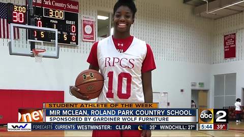 student athlete of the week Mir McLean