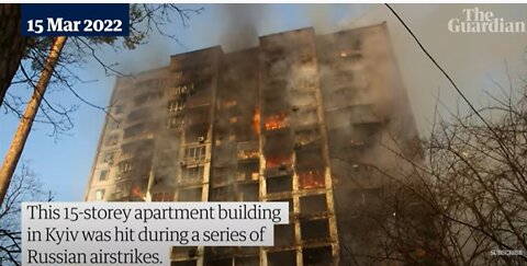 Ukraine: 15-storey residential building hit as attacks on Kyiv continue