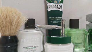 Proraso Green Full Set first try and MÜHLE blade second try in different blade.