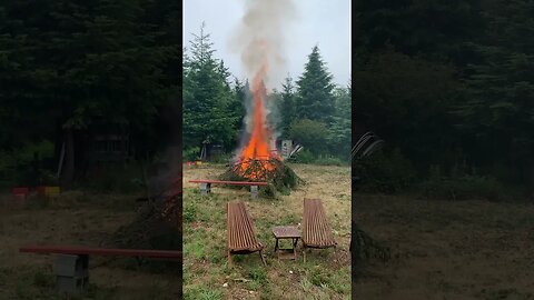 Solstice 2023 BonFire Begins the Festival - TheSquatchFEST