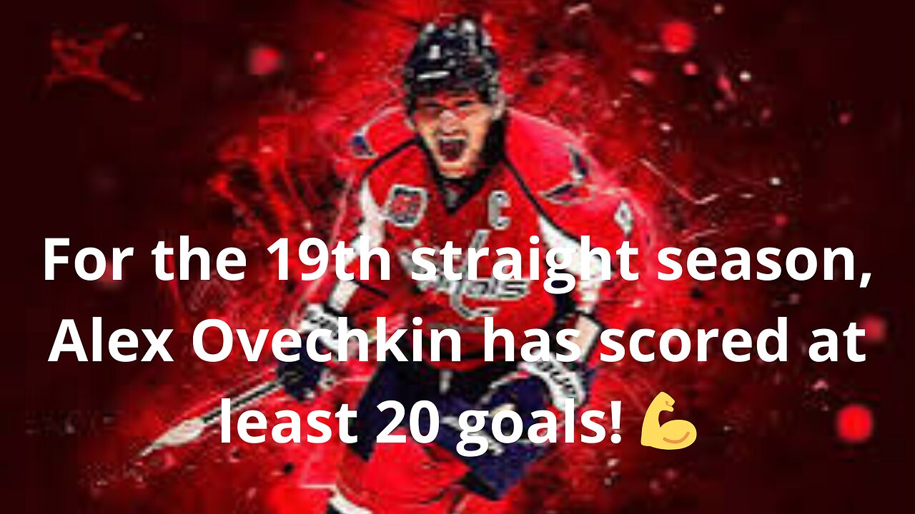 For the 19th straight season, Alex Ovechkin has scored at least 20 goals! 💪