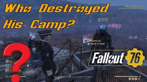 I Wonder Who Destroyed This Man's Fallout 76 Camp?
