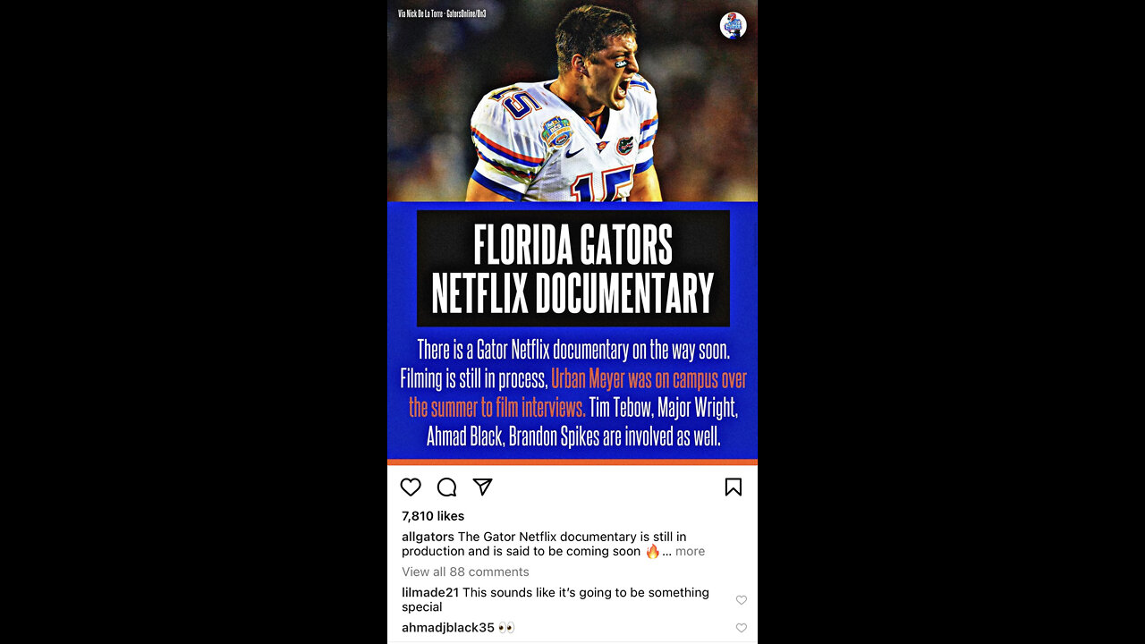 Netflix Doing Story On Tebow, Meyer & Florida Gators!! Is This What We Really Want??