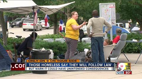 Homeless move encampment to near casino, but say they won't disappear