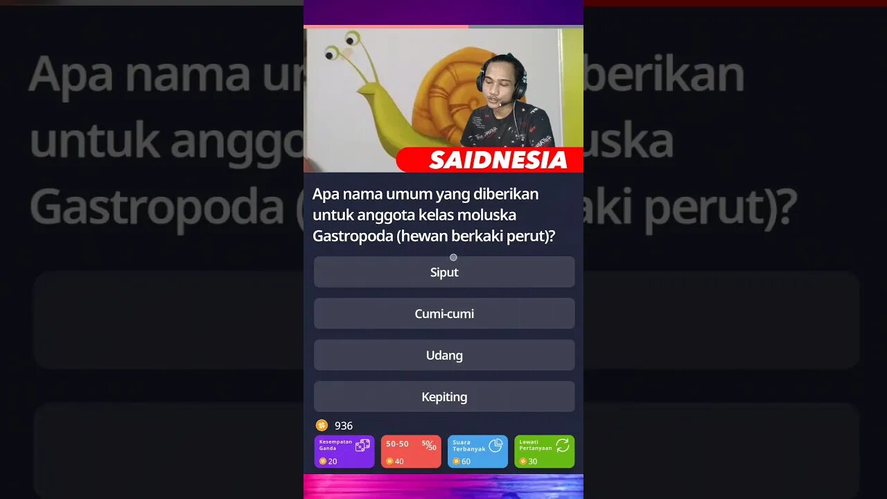 Gastropoda : hewan yang berjalan dengan perut | Quizzland #part25