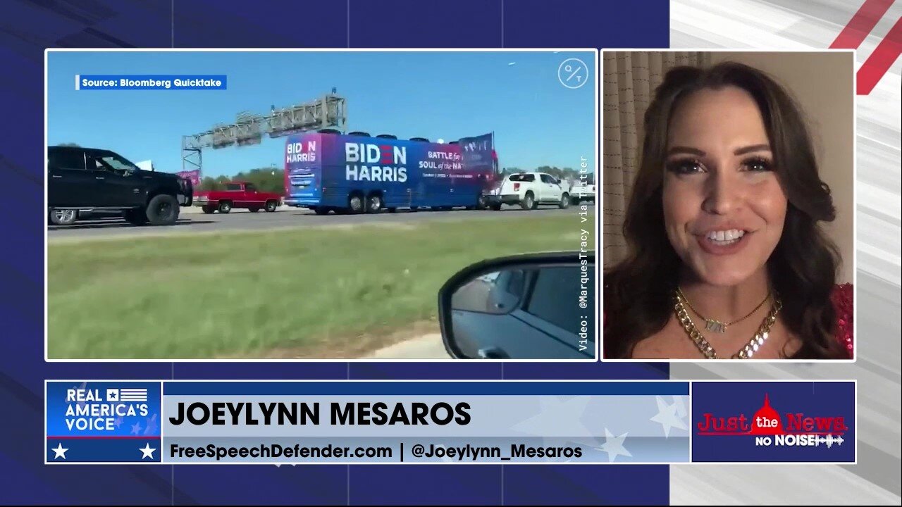 Joeylynn Mesaros says Biden-Harris staff are suing her for driving next to Biden bus in Trump train