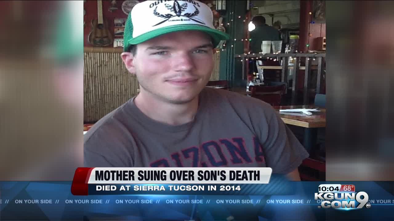 Mother of patient who died at Sierra Tucson is suing the facility for her son's death