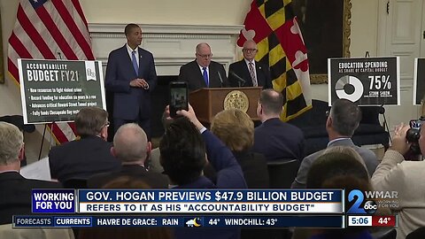 Gov. Hogan announces Fiscal Year 2021 budget focusing on violent crime, education