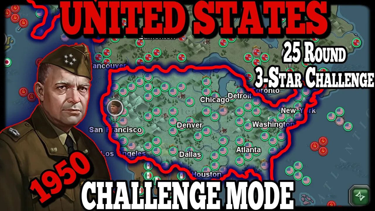 💥 CHALLENGE USA 1950 FULL WORLD CONQUEST! 25 Round 3-Star Challenge 💥