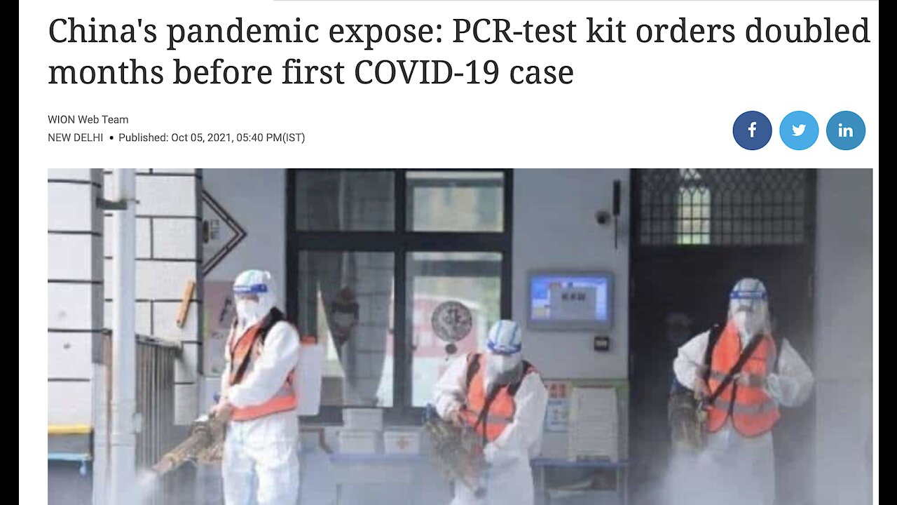 China Exposed purchases for Corona- 19 VIRUS purchased early! PCR TESTS!