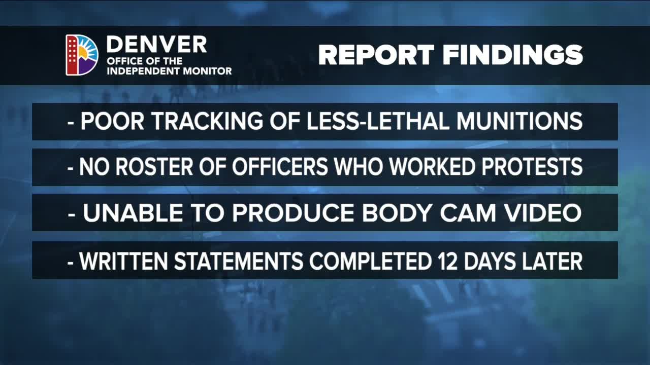 Denver independent monitor releases report on police response to George Floyd protests over the summer