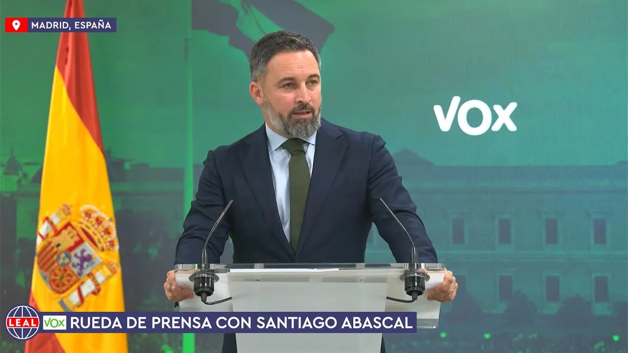 🇪🇸 VOX · Rueda de Prensa con Santiago Abascal y Jorge Buxadé desde la Sede Nacional (12 dic 2022)