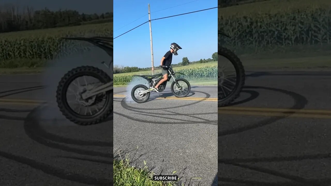 85+mph Electric Dirt Bike Burnout