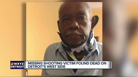 Missing 69-year-old shooting victim's body found on Detroit's west side