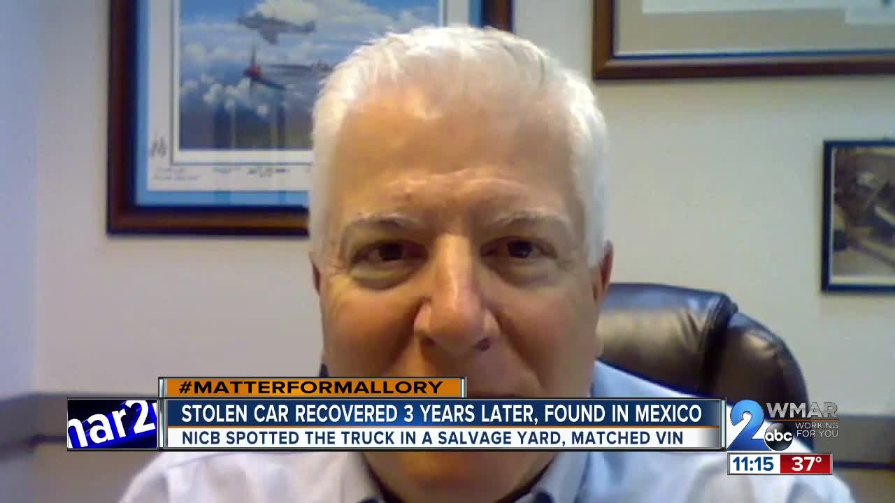 Stolen car surfaces in Mexico three years later