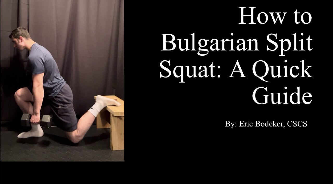 How to Bulgarian split-squat