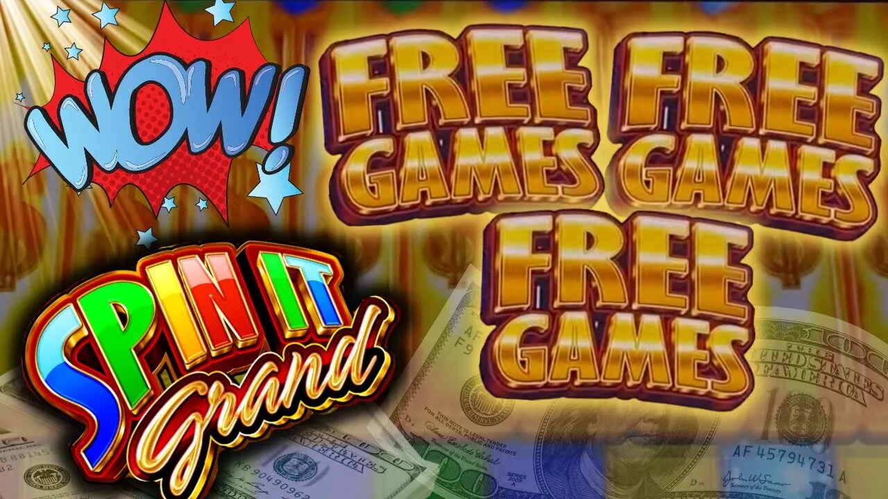 SUPER RARE 36 FREE GAMES on SPIN IT GRAND SLOT MACHINE! High Limit Slot Play