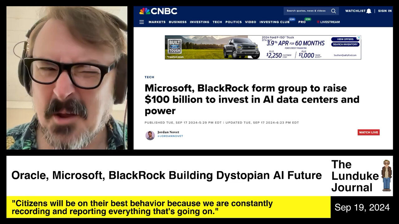 Oracle, Microsoft, BlackRock Building Dystopian AI Future