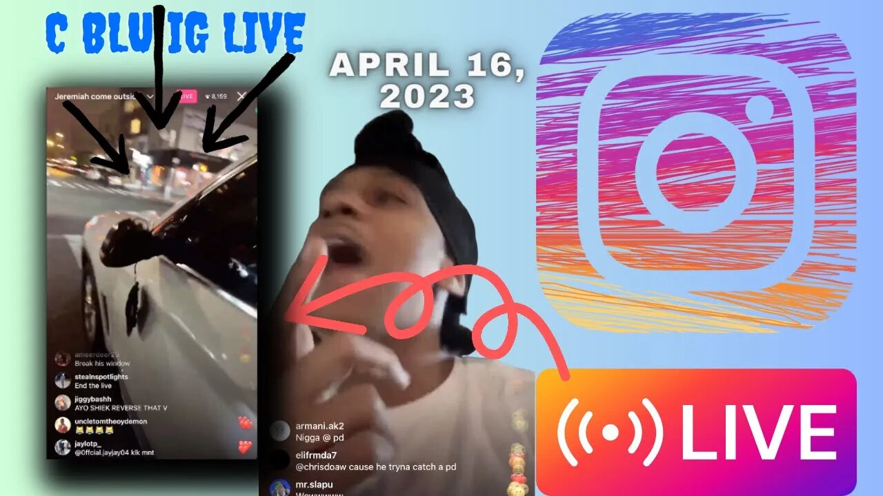 C BLU IG LIVE: Cblu Shows Car Super Mad & Ready To Set It Off After Setty Breaks His Car (16/04/23)