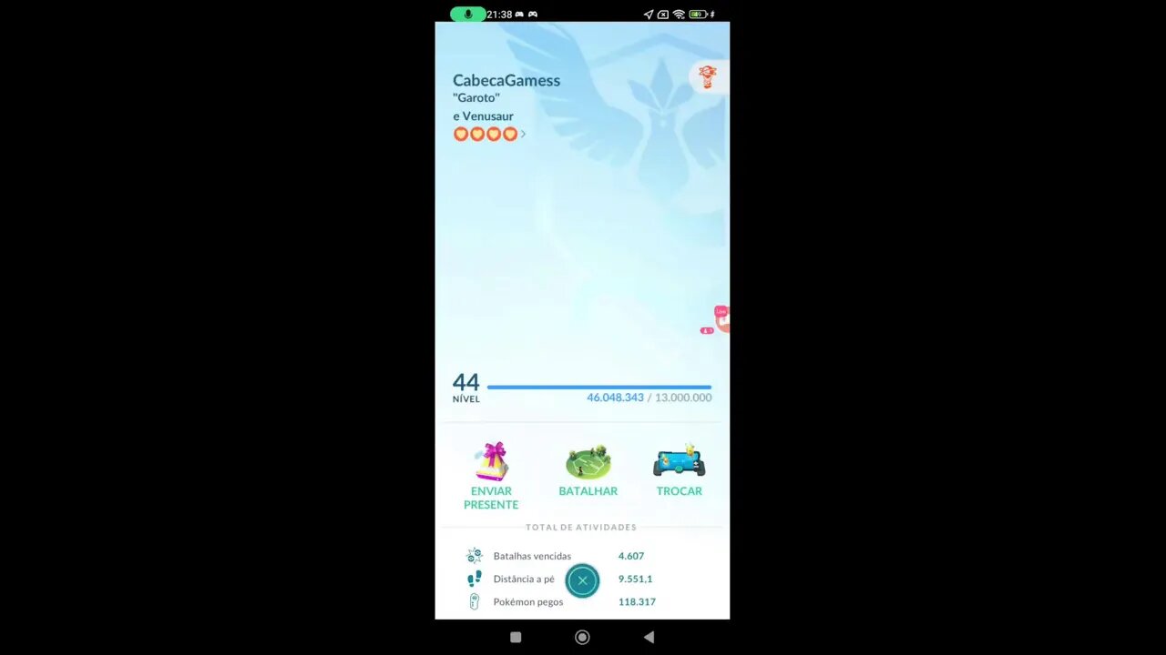 Live de Pokémon GO - Hora Lendária