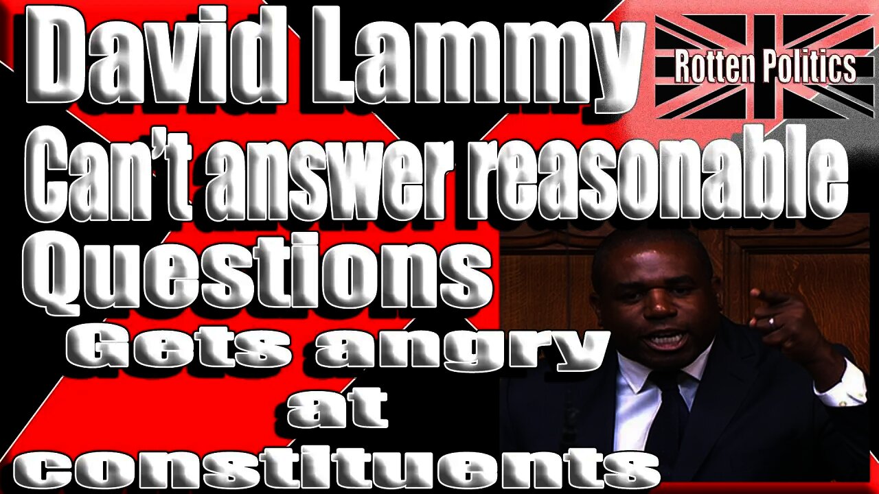 DAVID LAMMY GETS ANGRY AT CONCERNED CONSTITUENTS