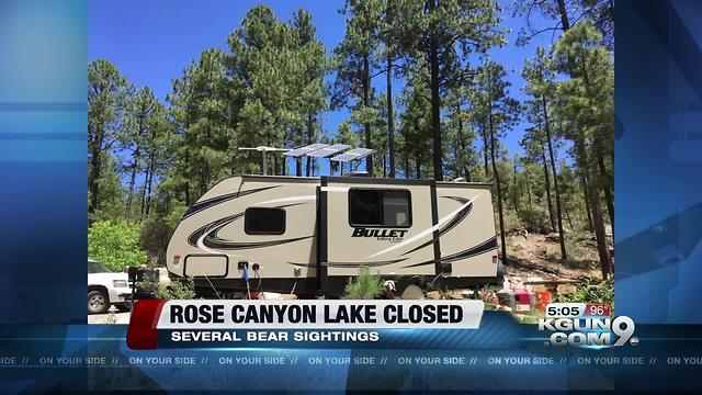 Rose Canyon Lake closed due to dangerous bear