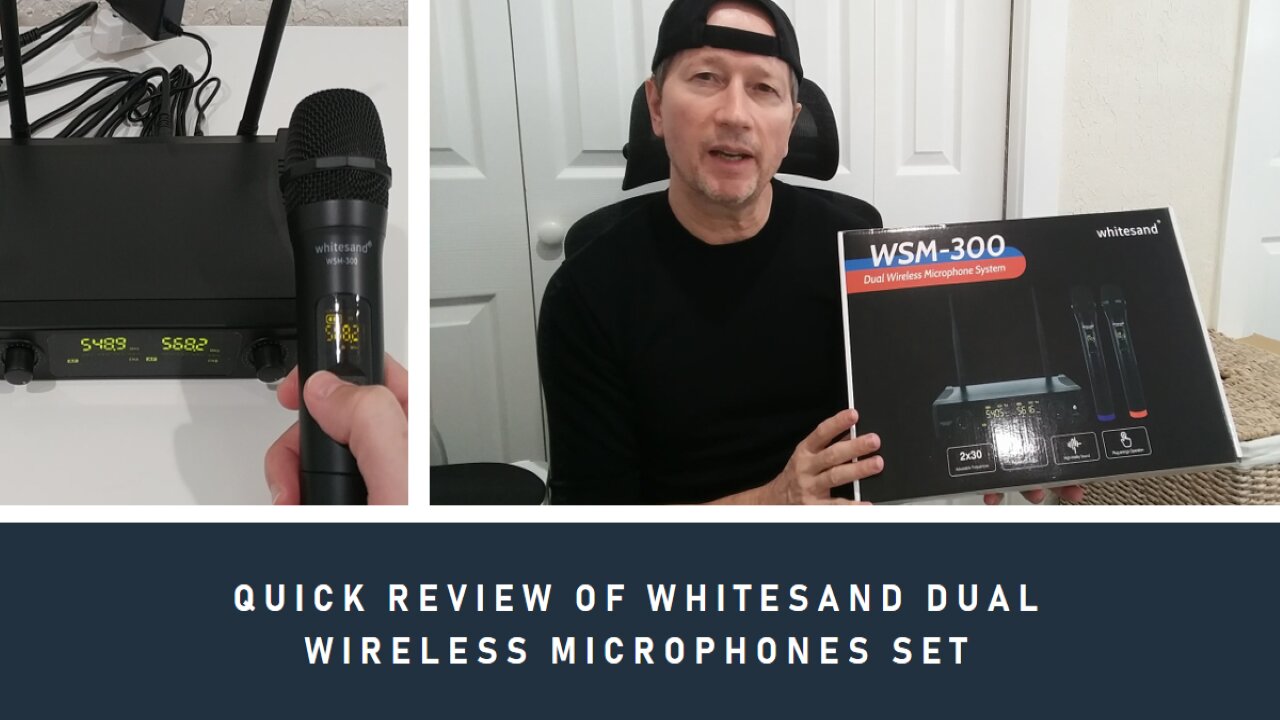 Whitesand Dual Wireless Microphones Set, 30 Frequencies, WSM-300, Quick Review