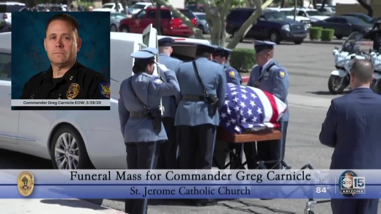 Small funeral held for Phoenix PD Commander Greg Carnicle