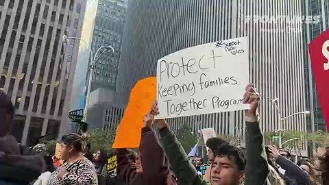 "We're not leaving!" — Illegal migrants march in New York City