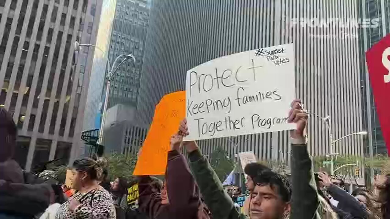 "We're not leaving!" — Illegal migrants march in New York City