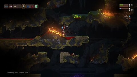 Noita [aas] daily run for 2023.MARCH.23 "Slayed by a dragon." (´。＿。｀) I resisted Glass Cannon.