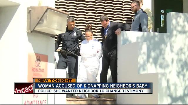 Police: woman steals baby to force neighbor to change her testimony