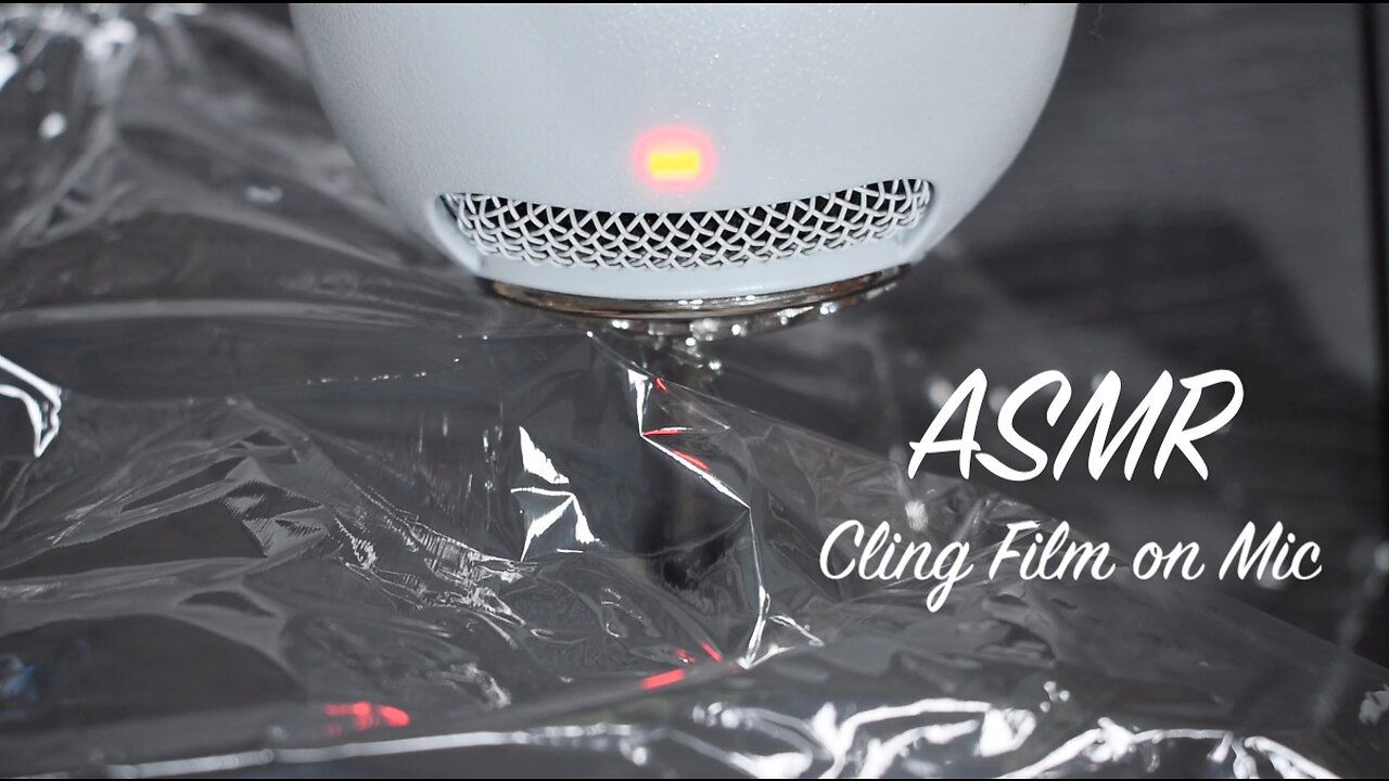 ASMR Brush Sounds on Cling Film | Plastic Wrap on Mic | (No Talking)