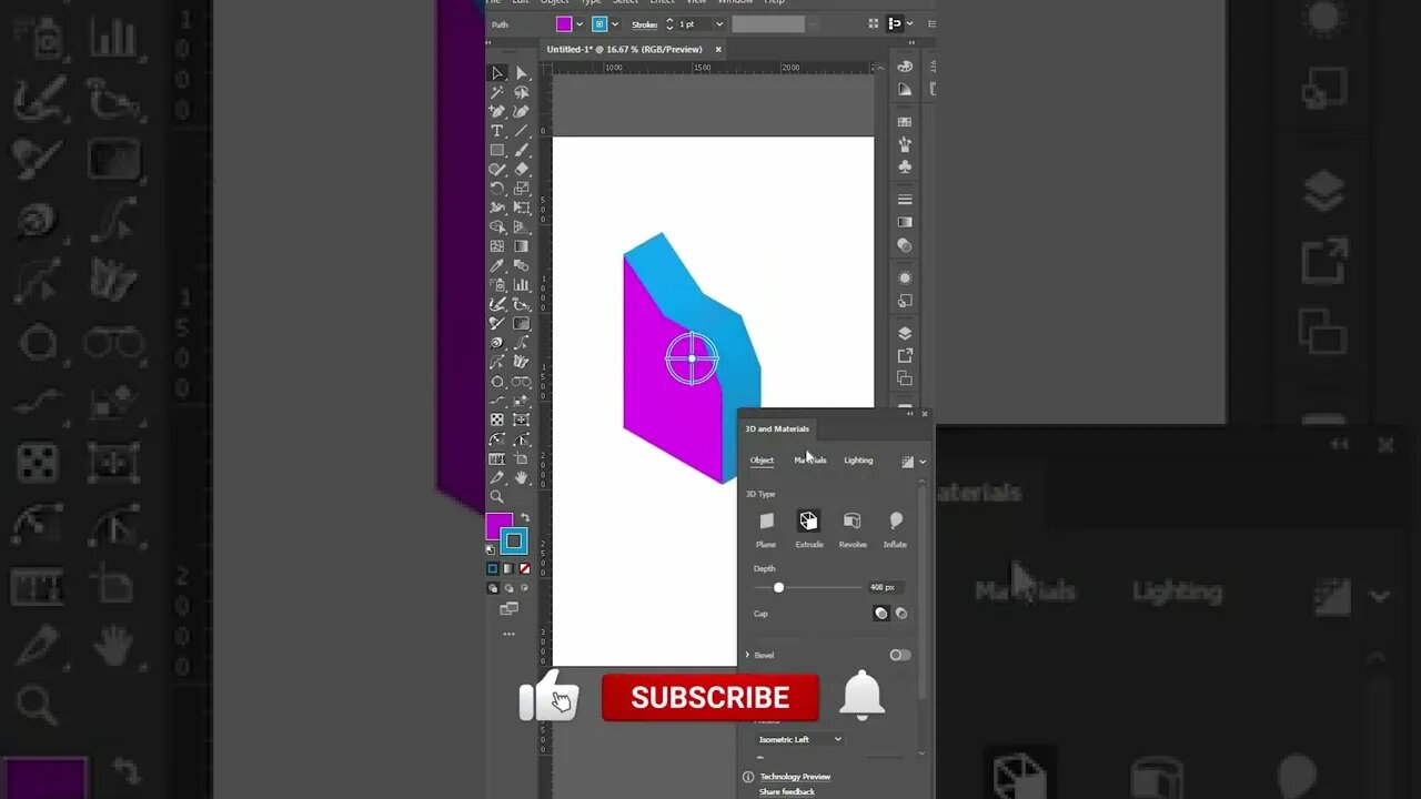 How to Isometric Shape In illustrator | #trendingshortfffff #shorts #illustrator #illustration