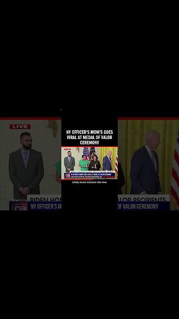 NY Officer's Mom's Goes Viral At Medal of Valor Ceremony