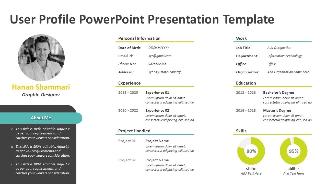 User Profile PowerPoint Presentation Template