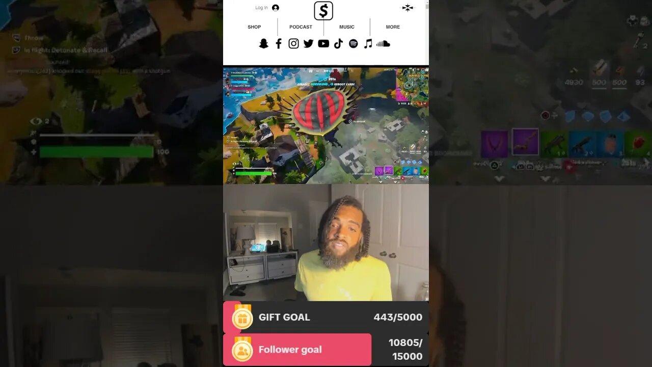Rock Mercury plays Fortnight on tiktok Live with Rockers and Mercurians #fortnitebattleroyale