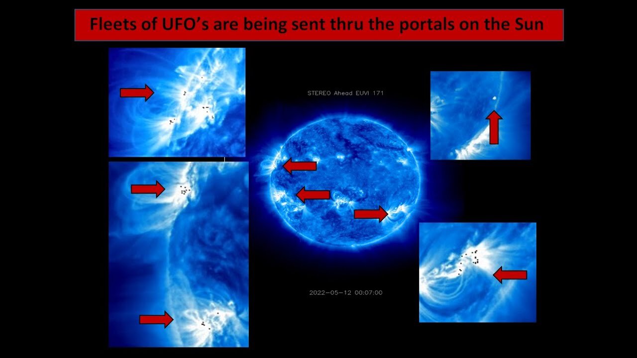 FLEETS OF UFO'S ARE BEING SENT FROM THE PORTALS ON THE SUN