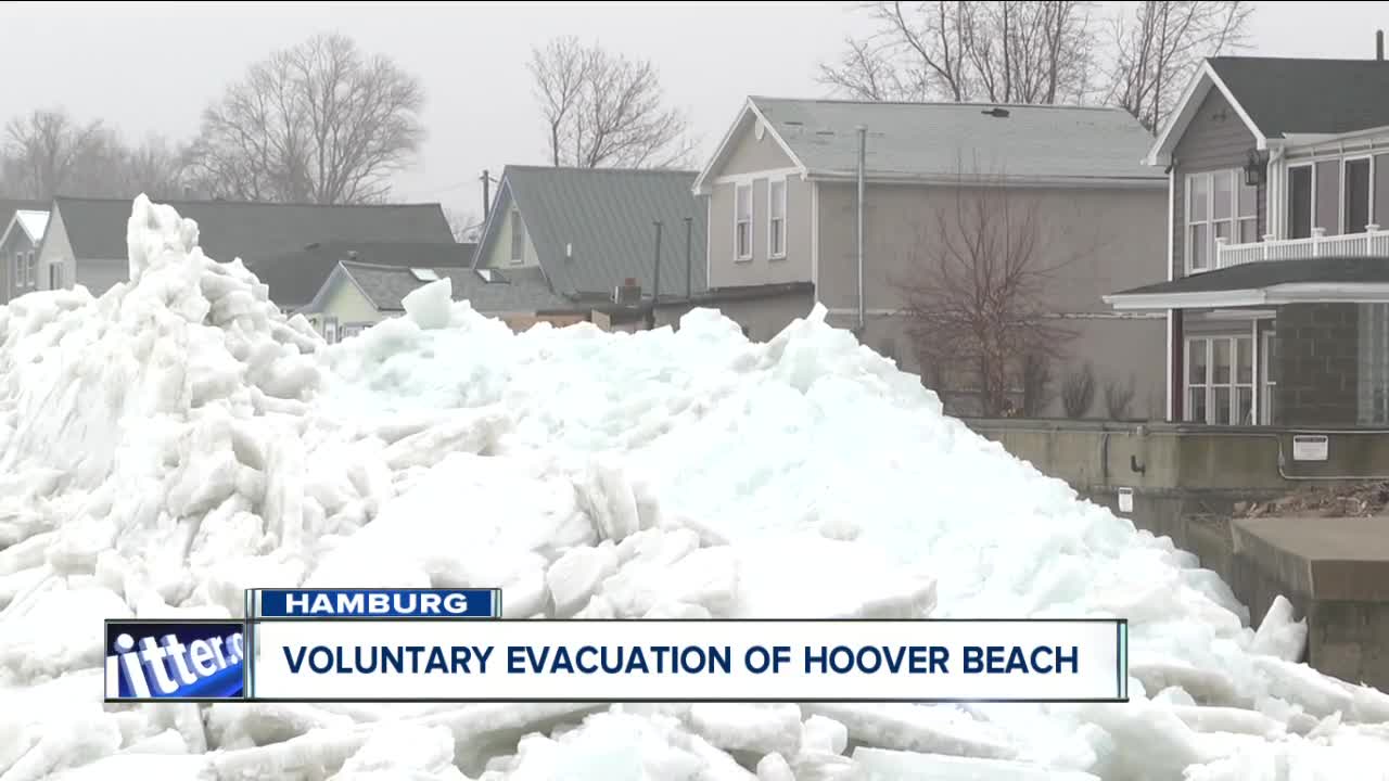 Voluntary evacuation of the Hoover Beach community due to ice shifting. Thuy Lan Nguyen gives an update.