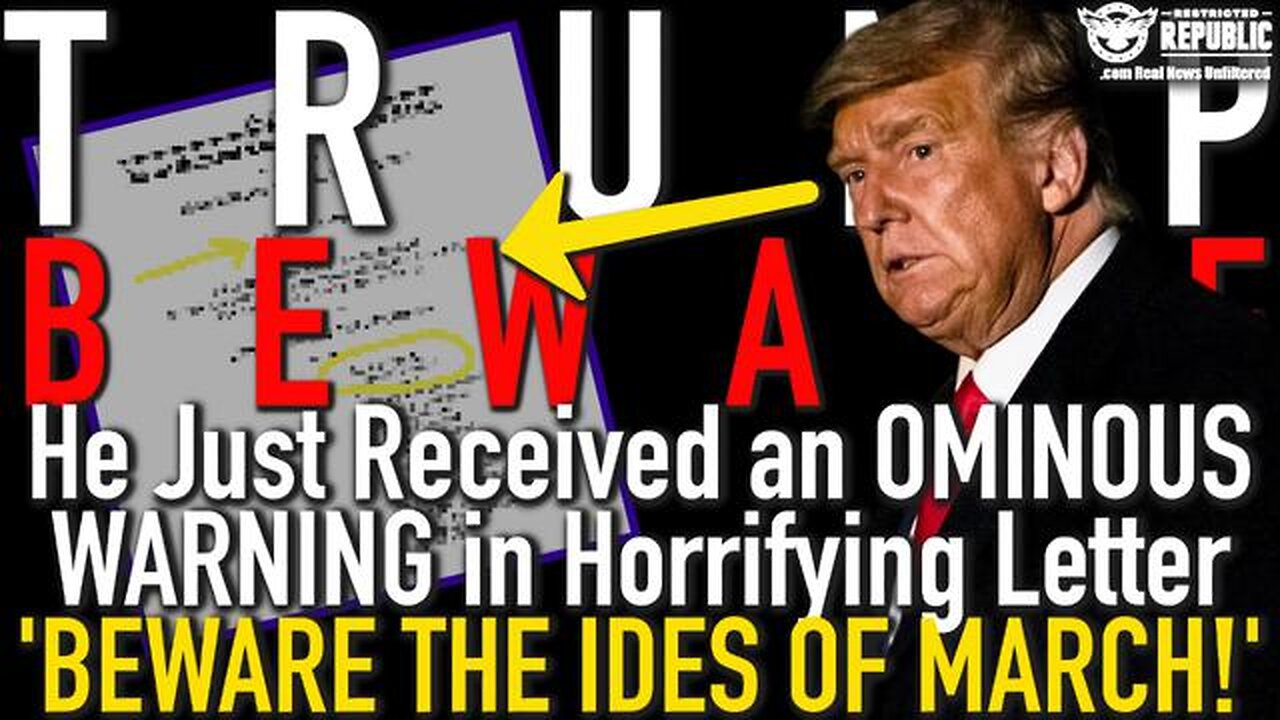 TRUMP BEWARE! HE JUST RECEIVED AN OMINOUS WARNING IN HORRIFYING MESSAGE ‘BEWARE THE IDES OF MARCH!’