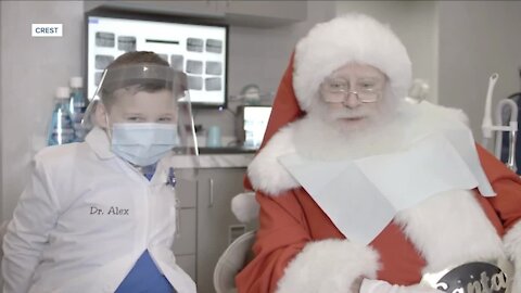 'Smiles bring hope to the world': 8-year-old cancer survivor in Lorain County gets to be Santa's dentist