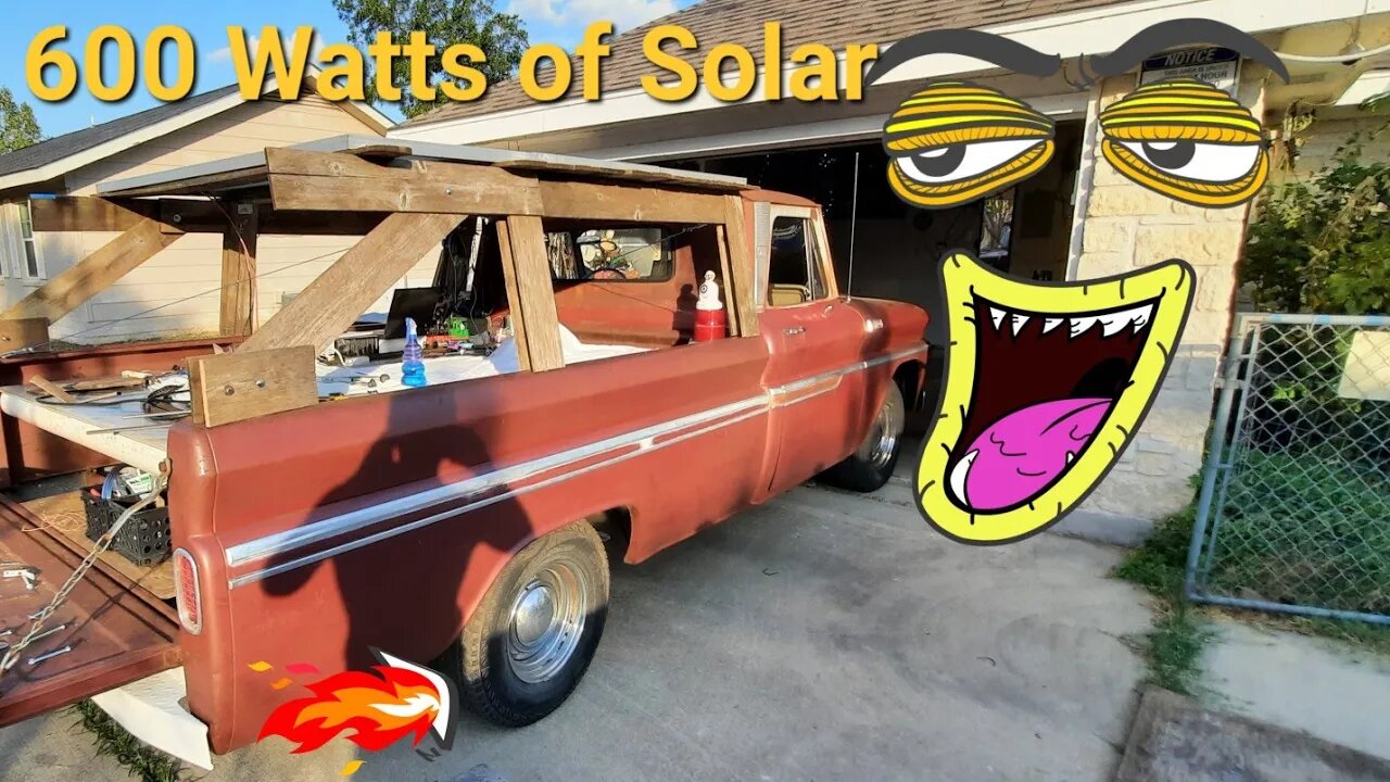 Got 600 watts of solar power on the 65 ChevyπππΊππ§
