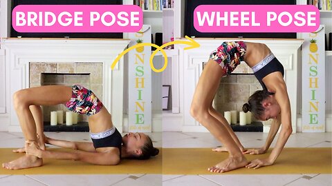 BRIDGE POSE & WHEEL POSE | How To Progress From Bridge To Full Wheel Pose | W/ Modifications 🧘‍♀️