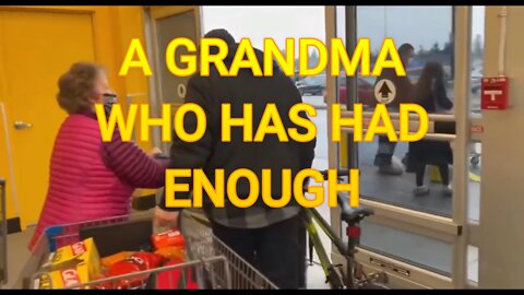 Watch as Grandma has had enough and stops the thief at Walmart