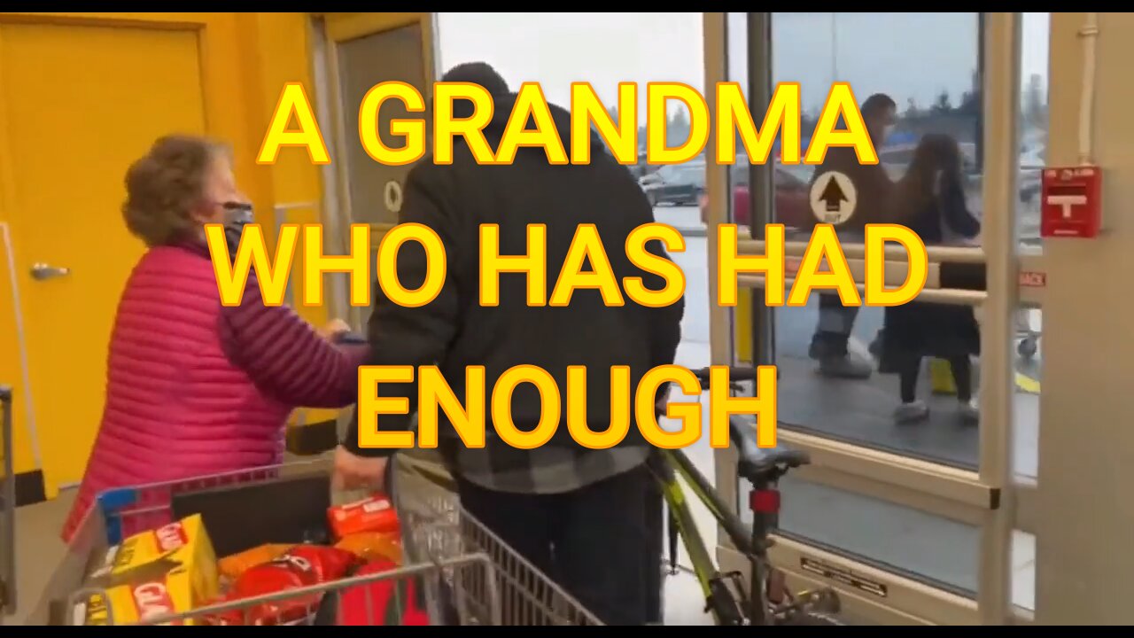 Watch as Grandma has had enough and stops the thief at Walmart