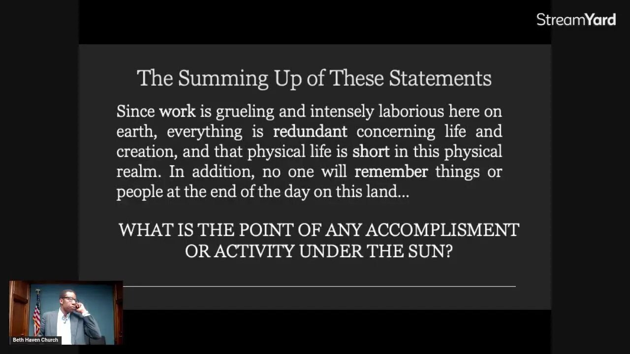 The Book of Ecclesiastes: Chapter One (Part One)