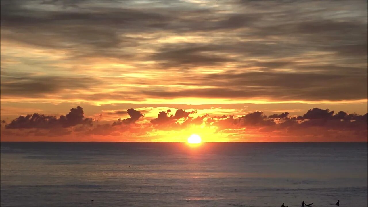 Sunrise at Burleigh beach.