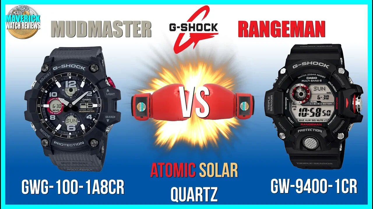 Watch Boxing II ! | G-Shock Mudmaster GWG-100-1A8CR Vs. Rangeman GW-9400-1CR Unbox & Review Maverick