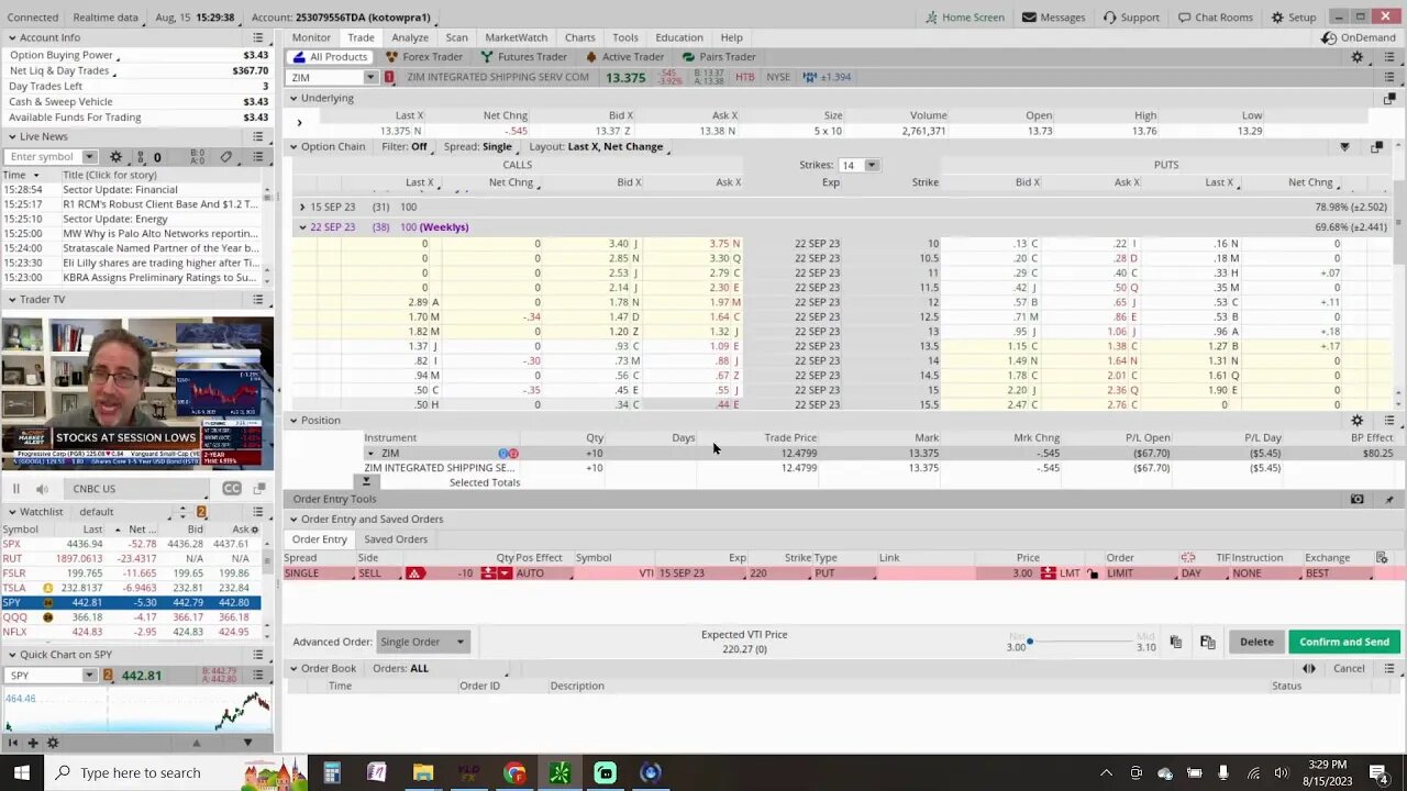 Prep Live Trading 8-15-2023